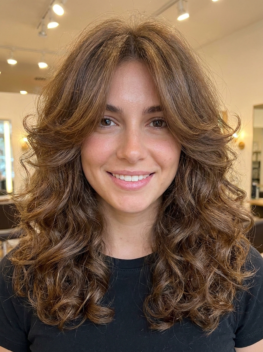 Blowout mit Butterfly Layers als Blowout Hairstyles Inspiration 2026